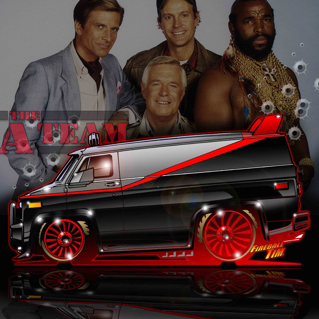 ATeam Automotive Pop Culture Art by Fireball Tim Garage