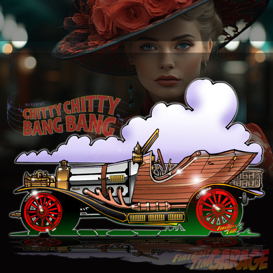Chitty Chitty Bang Bang Concept Art by Fireball Tim Garage