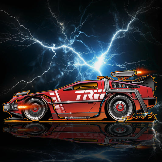 Red Steel Automotive Pop Culture Art by Fireball Tim Garage
