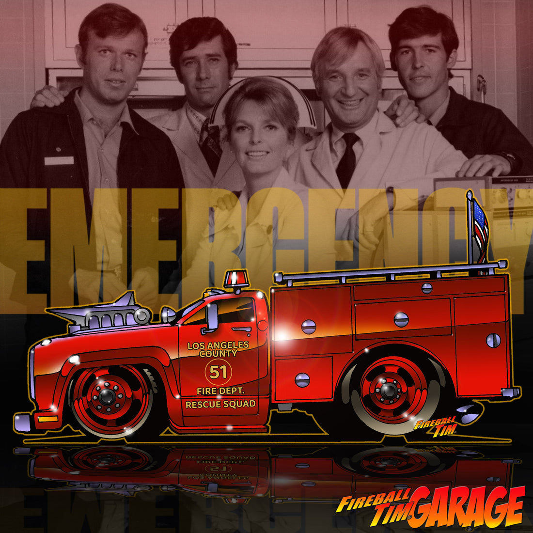 Emergency Automotive Pop Culture Art by Fireball Tim Garage