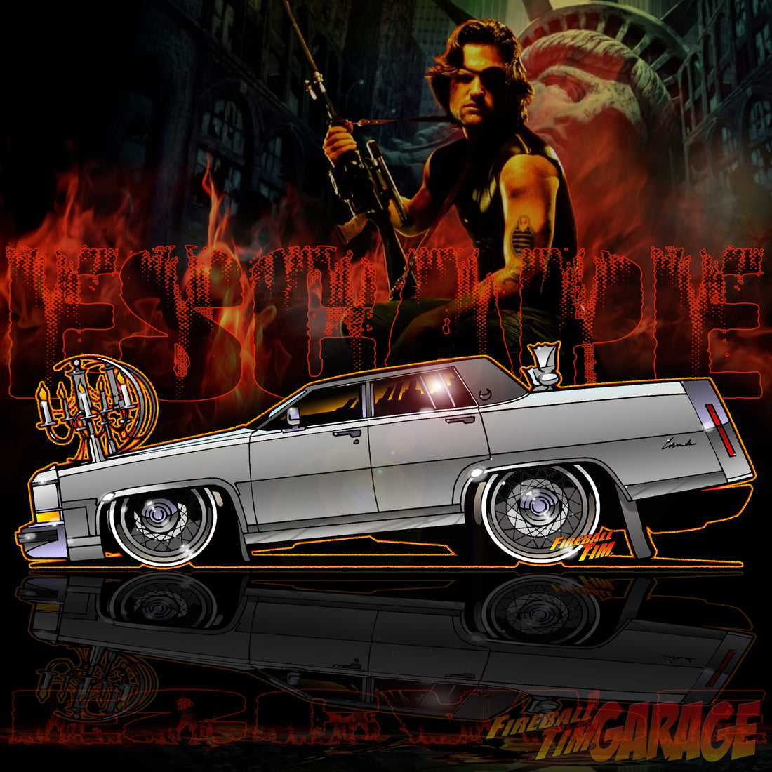 Escape From NY Duke Cadillac by Fireball Tim Garage