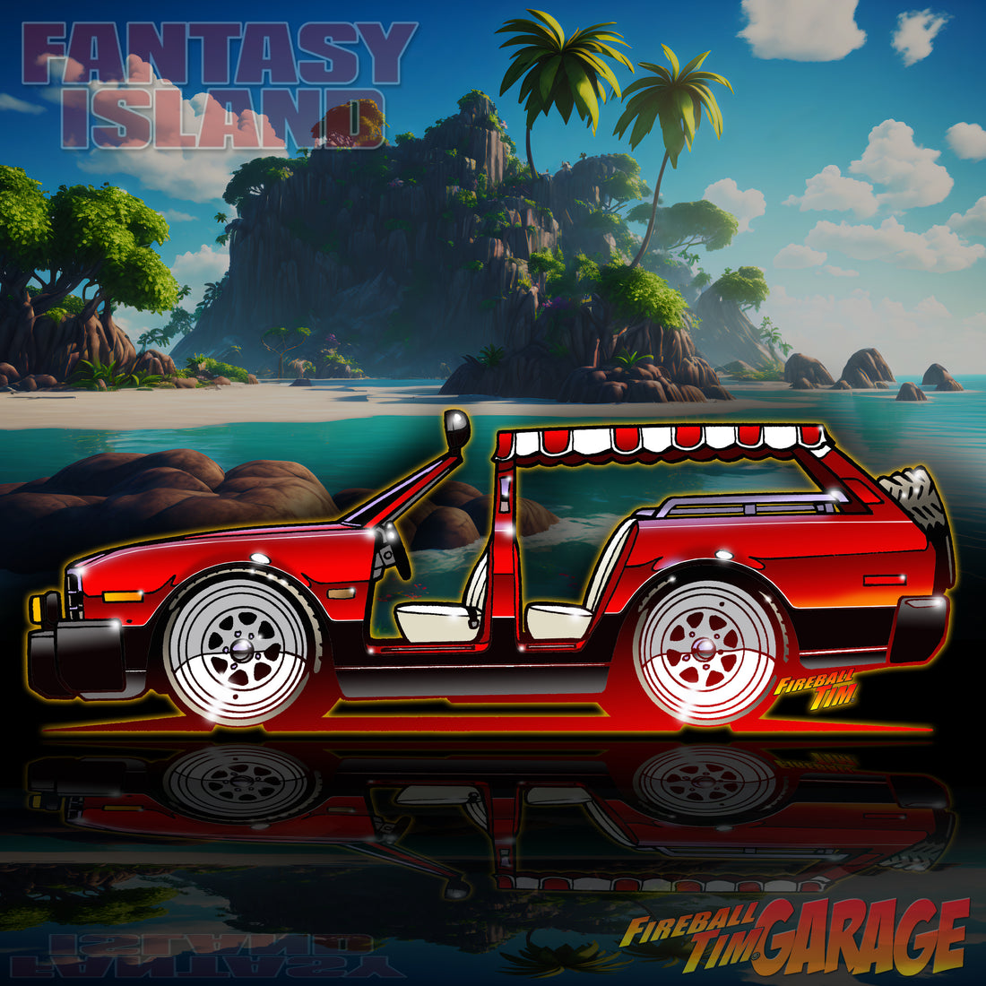 Fantasy Island Concept Art by Fireball Tim Garage