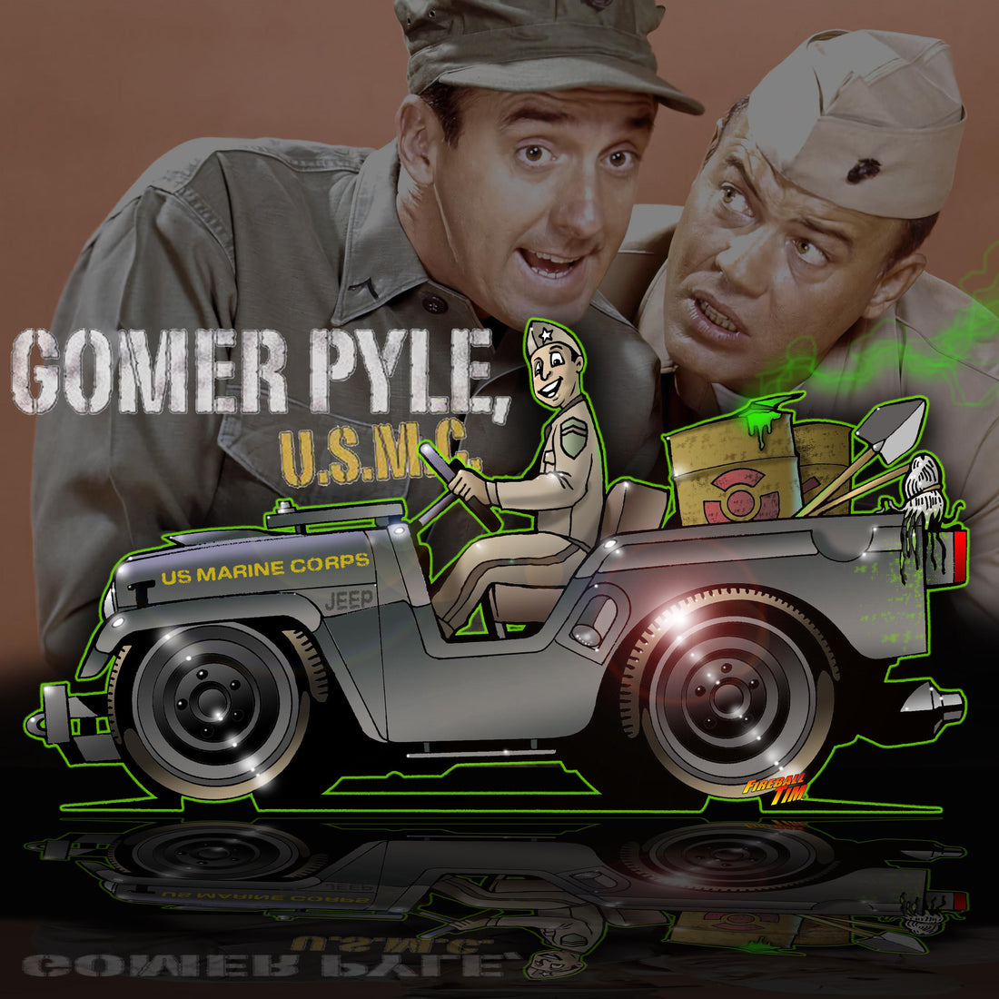 Gomer Pyle Automotive Pop Culture Art by Fireball Tim Garage
