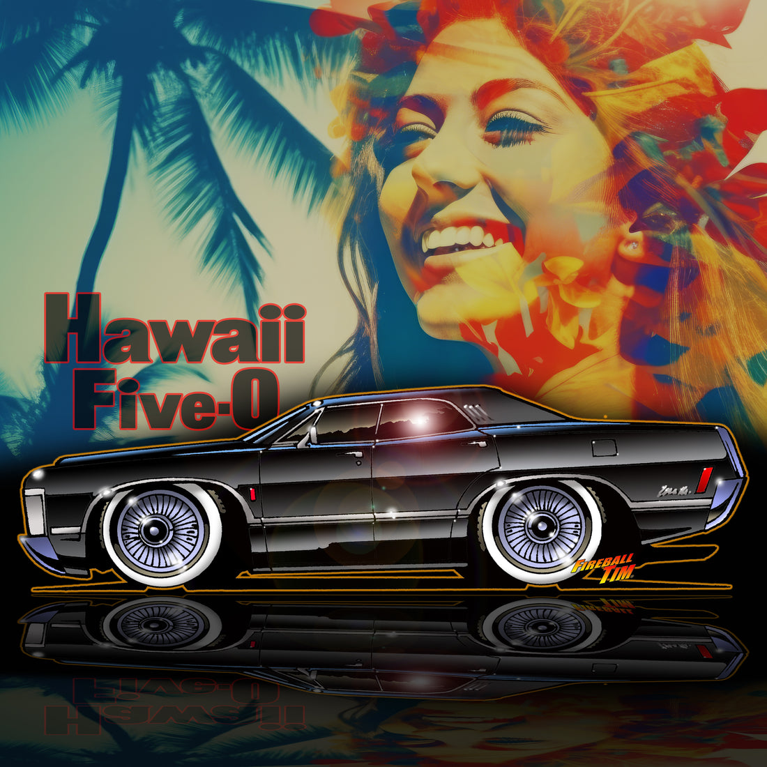 Hawaii 5-O Automotive Pop Culture Concept Art by Fireball Tim Garage