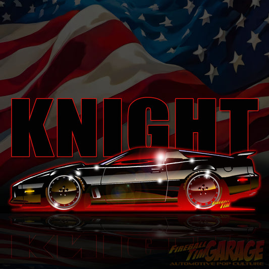 Knight Rider Automotive Pop Culture Art by Fireball Tim Garage