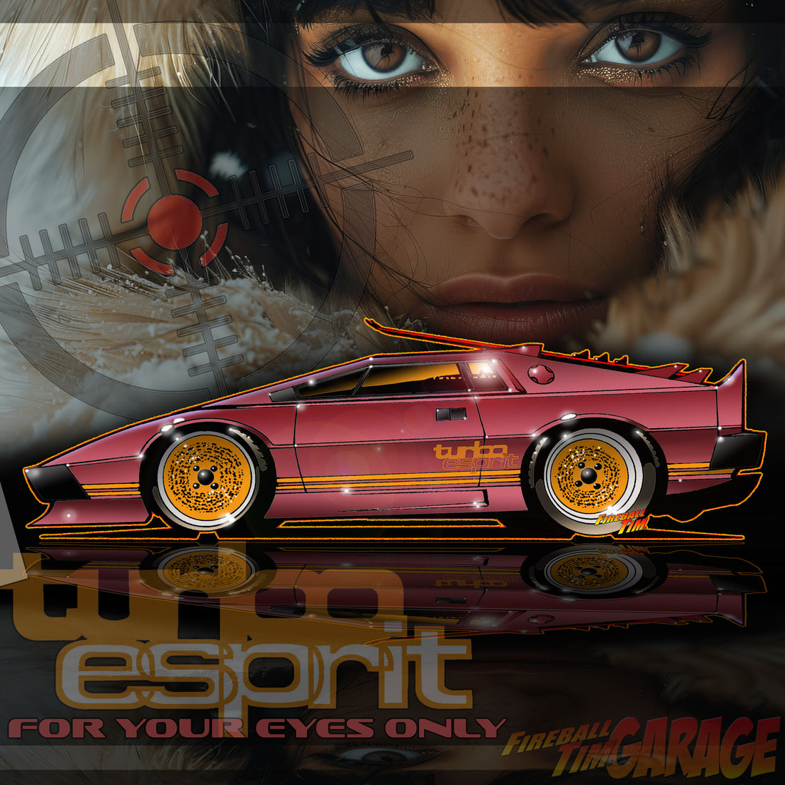 For Your Eyes Only Lotus Esprit Turbo Concept Art by Fireball Tim Garage