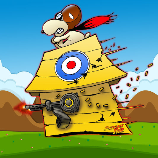 Dogfight Snoopy Automotive Pop Culture Art by Fireball Tim Garage