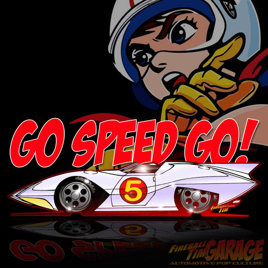 Speed RAcer Automotive Pop Culture Art by Fireball Tim Garage