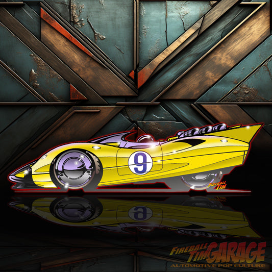 Racer X Automotive Pop Culture Art by Fireball Tim Garage