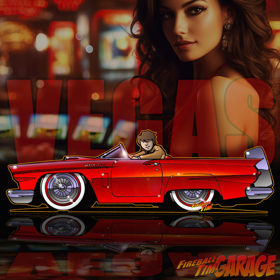 Vegas Thunderbird Concept Art by Fireball Tim Garage