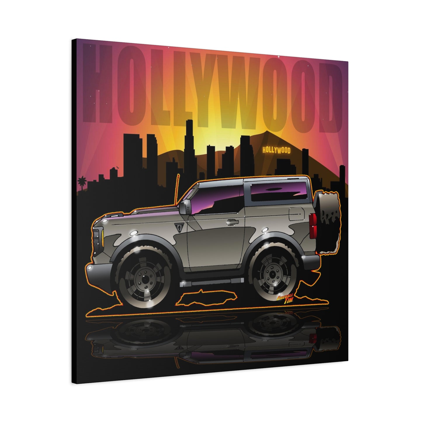 FORD BRONCO SASQUATCH 2026 Collectible Fireball Art Canvas Print