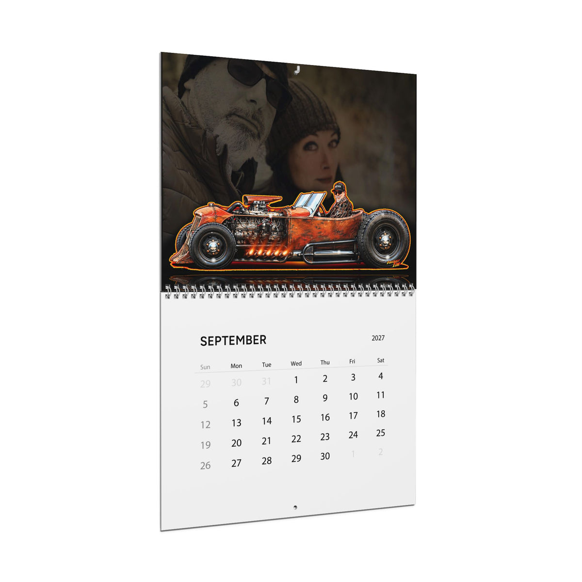 FIREBALL TIM 2027 Classic Car Art - Wall Calendar 8.5x11