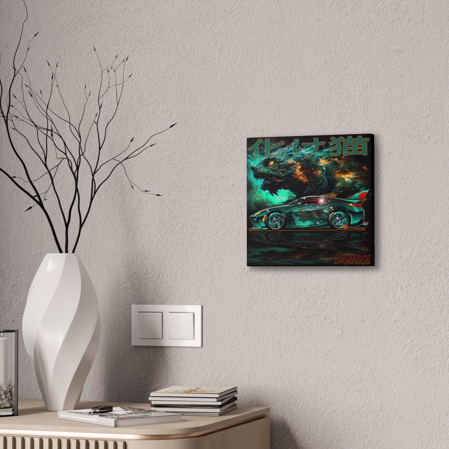 TOYOTA JDM G86 Bake Neko Canvas Art Print - 2 Sizes