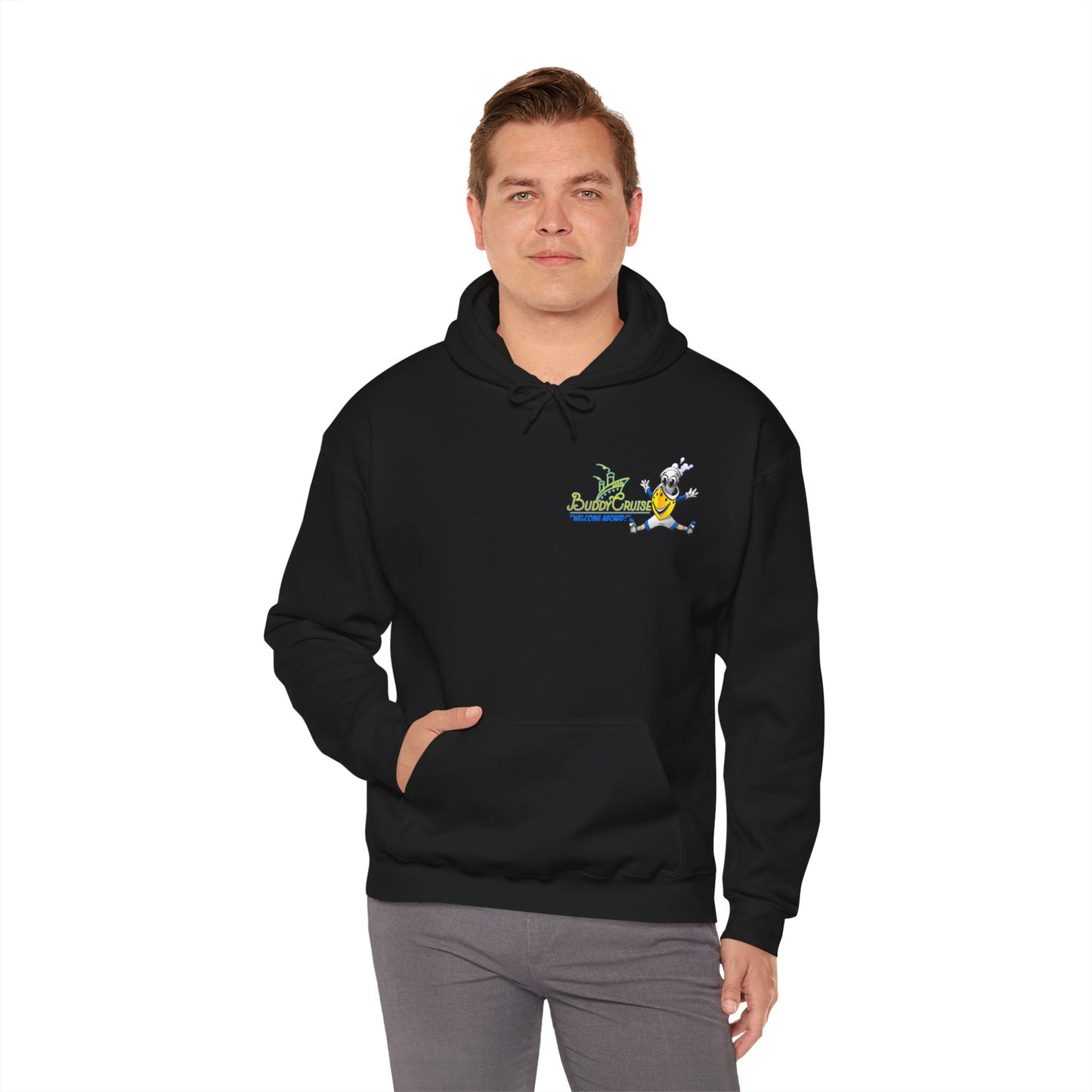 BUDDY CRUISE Unisex Heavy Blend Hooded Sweatshirt in 9 Colors