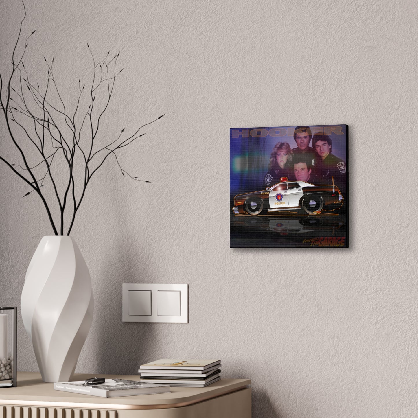 TJ HOOKER 1977 Dodge Monaco Police Car Canvas Art Print - 2 Sizes