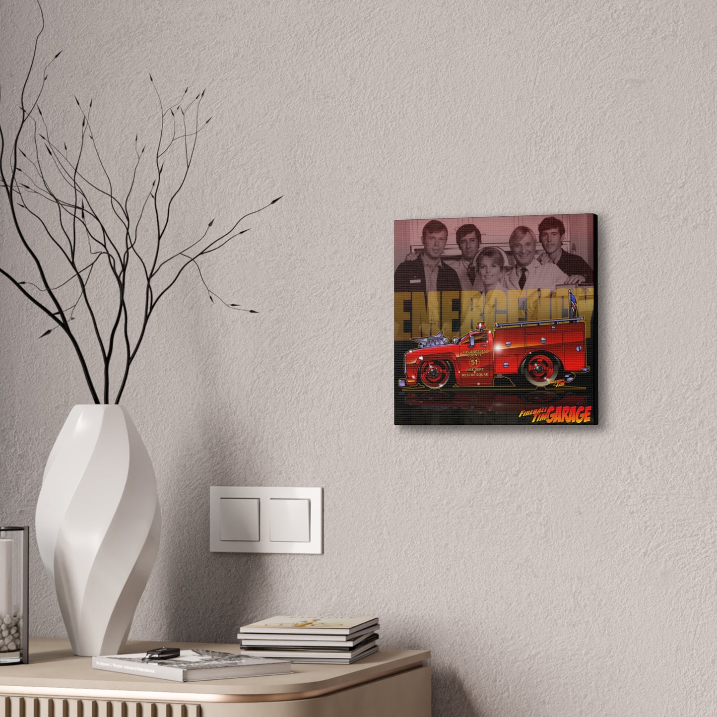 EMERGENCY SQUAD 51 Paramedic Truck Cast TV Show Canvas Art Print - 2 Sizes