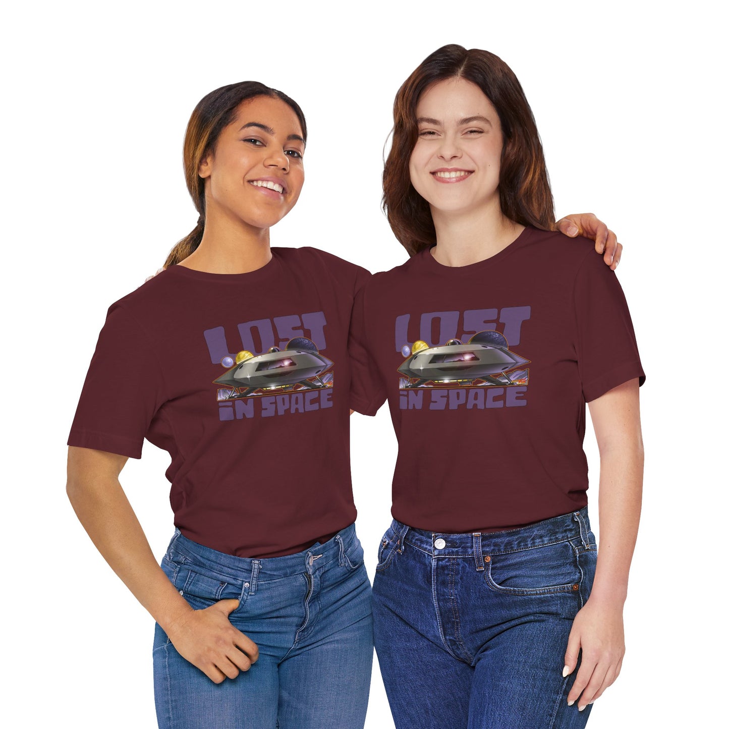 LOST IN SPACE JUPITER 2 TV Show Spaceship Custom Art Unisex Short Sleeve Tee 11 Colors
