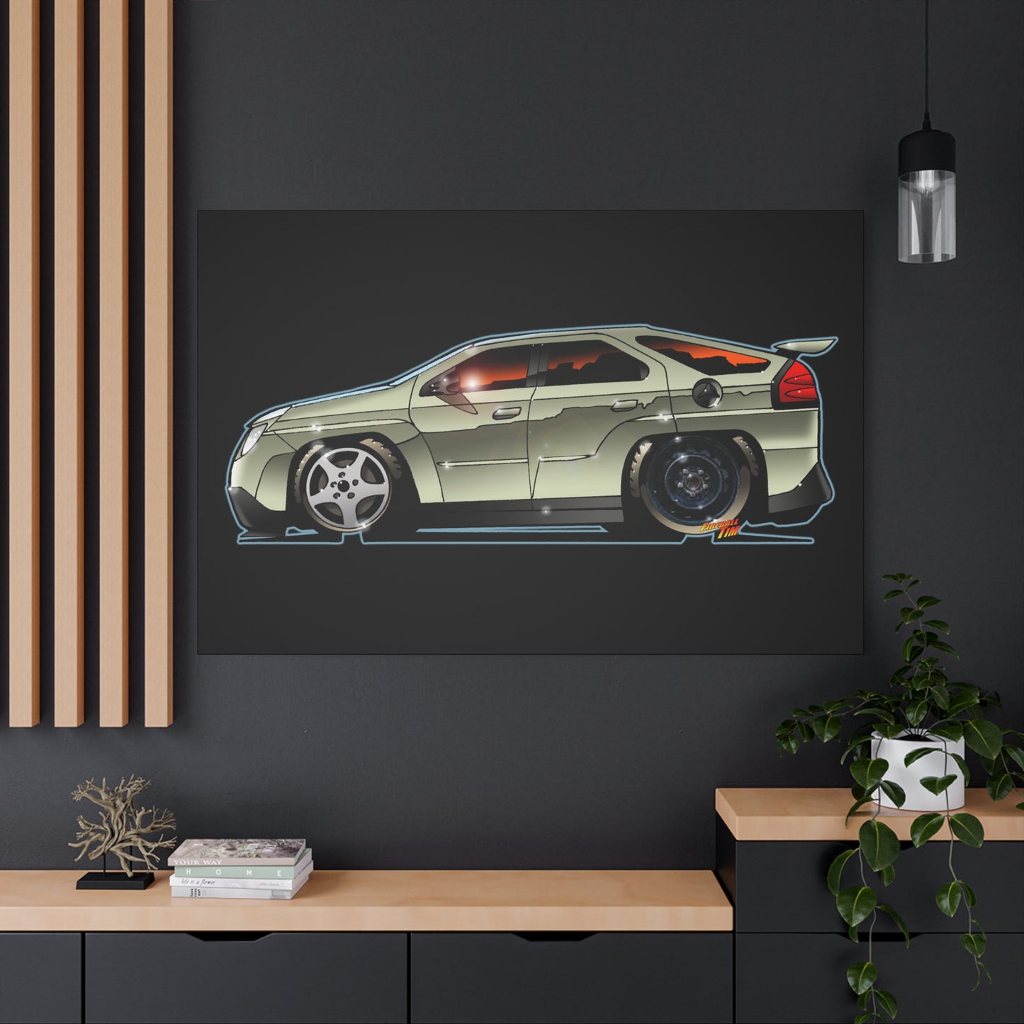 BREAKING BAD Pontiac Aztek Fireball Art Canvas Wall Print