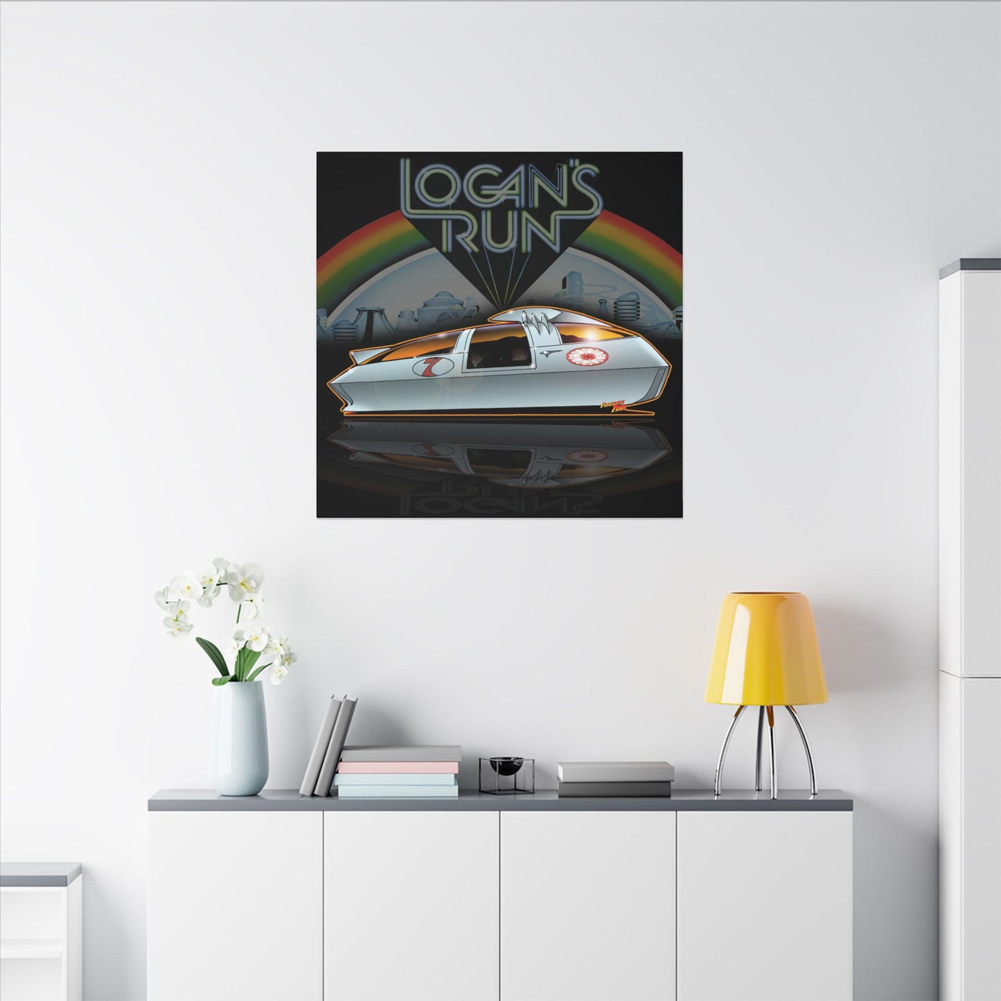 LOGAN'S RUN Sandman Sci Fi TV Car Collectible Fireball Art Canvas Print