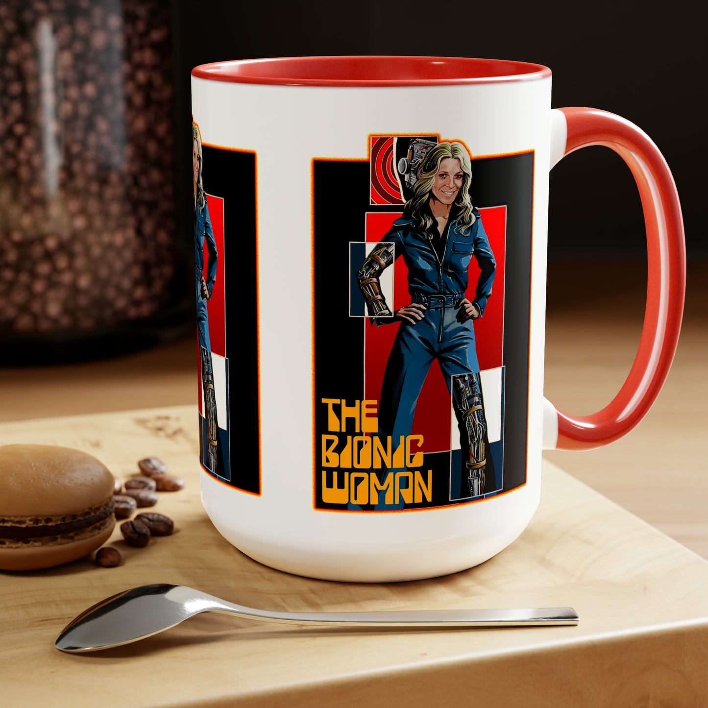 THE BIONIC WOMAN Version 1 Coffee Mug 15oz-Mug-Fireball Tim Garage