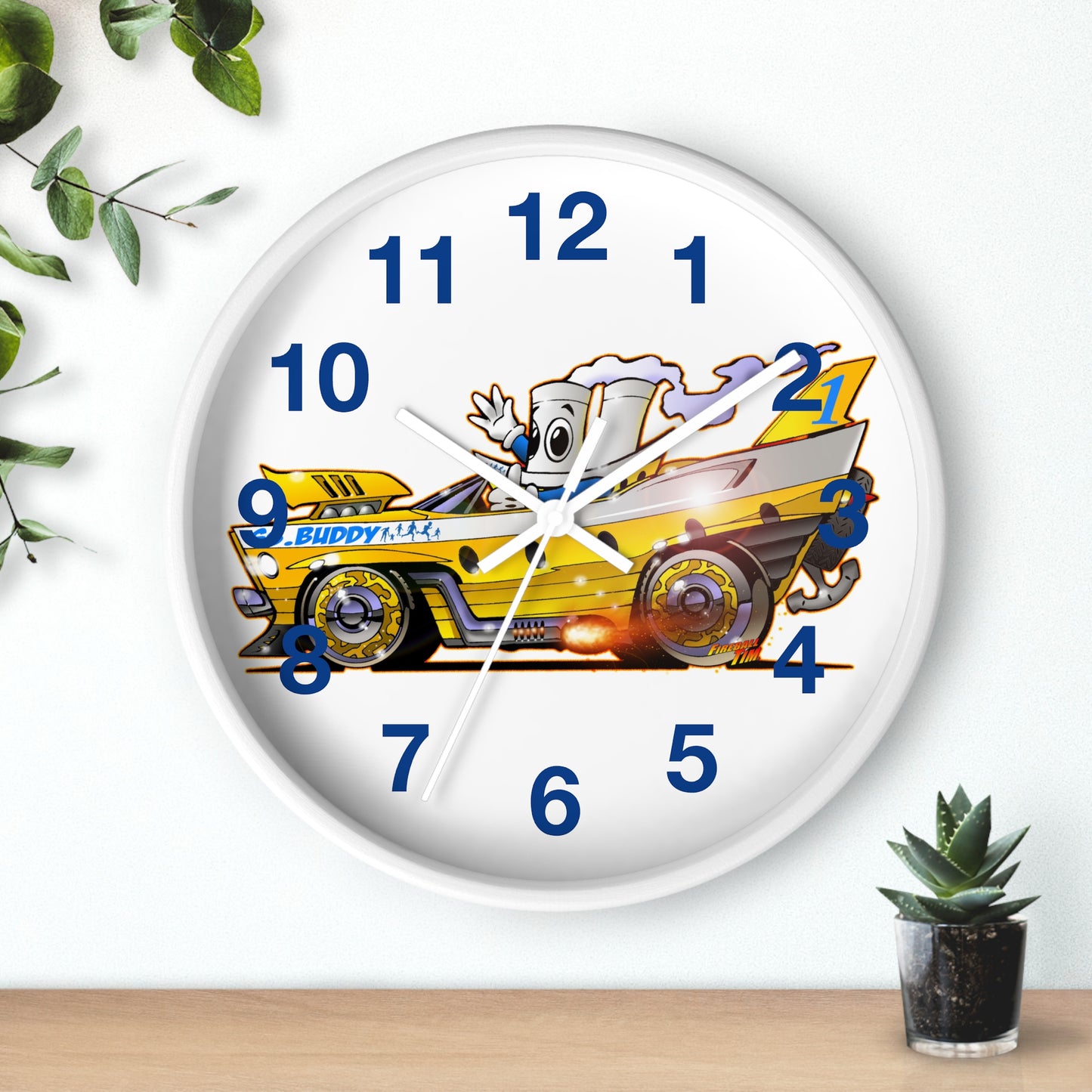 BUDDY CRUISE BUDDYMOBILE Custom Car Art S.S. Buddy Wall Clock