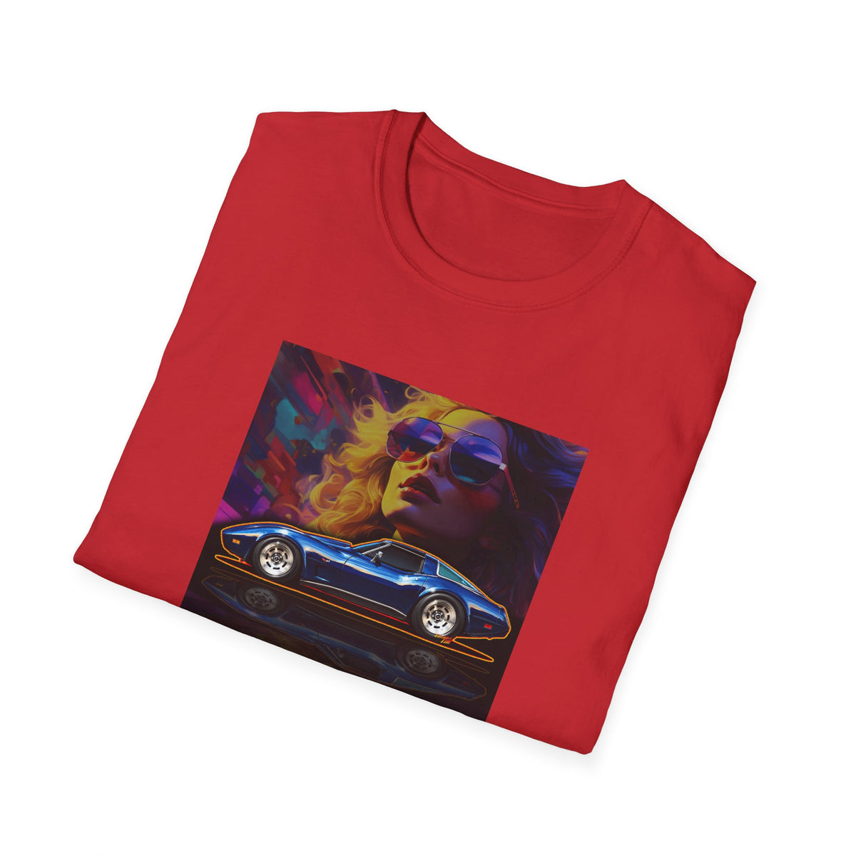 CHEVROLET CORVETTE 1978 Collectible Blonde Fireball Art Collectible Fireball Art TeeShirt