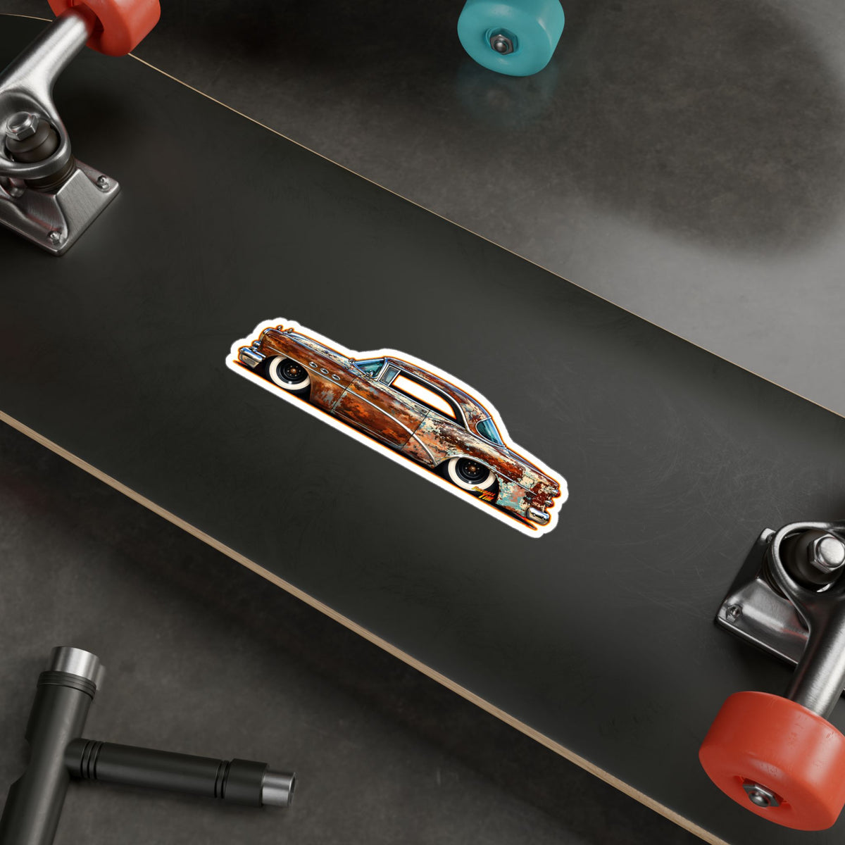 BUICK 1954 KUSTOM SPECIAL Collectible Fireball Art Stickers in 4 Sizes