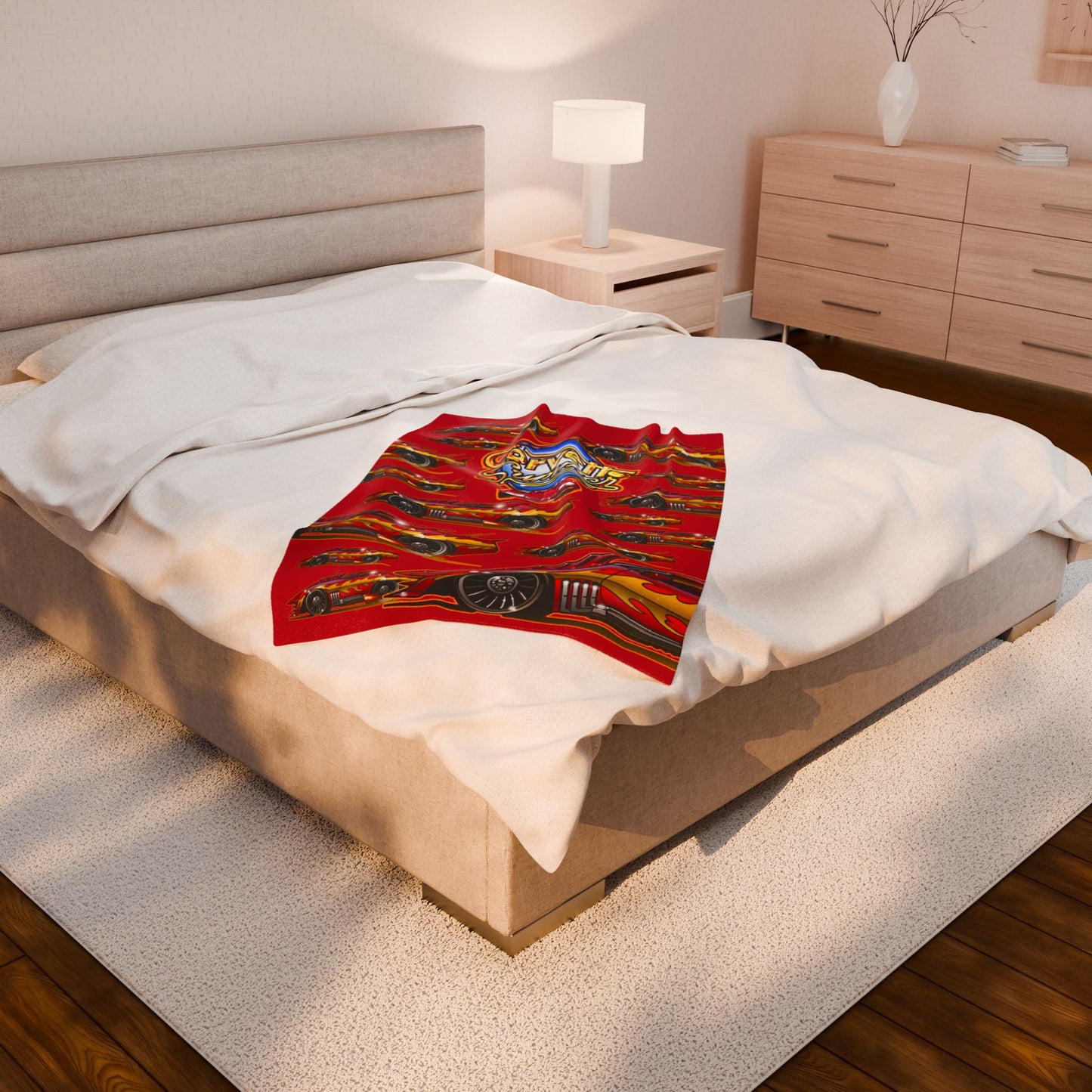 CORVETTE SUMMER Movie Car Art Velveteen Plush Cozy Blanket - 3 Sizes