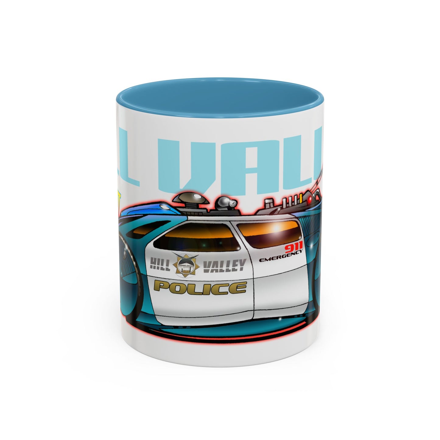 BACK TO THE FUTURE 2 Hill Valley Police Car Collectible Coffee Mug 2 Sizes
