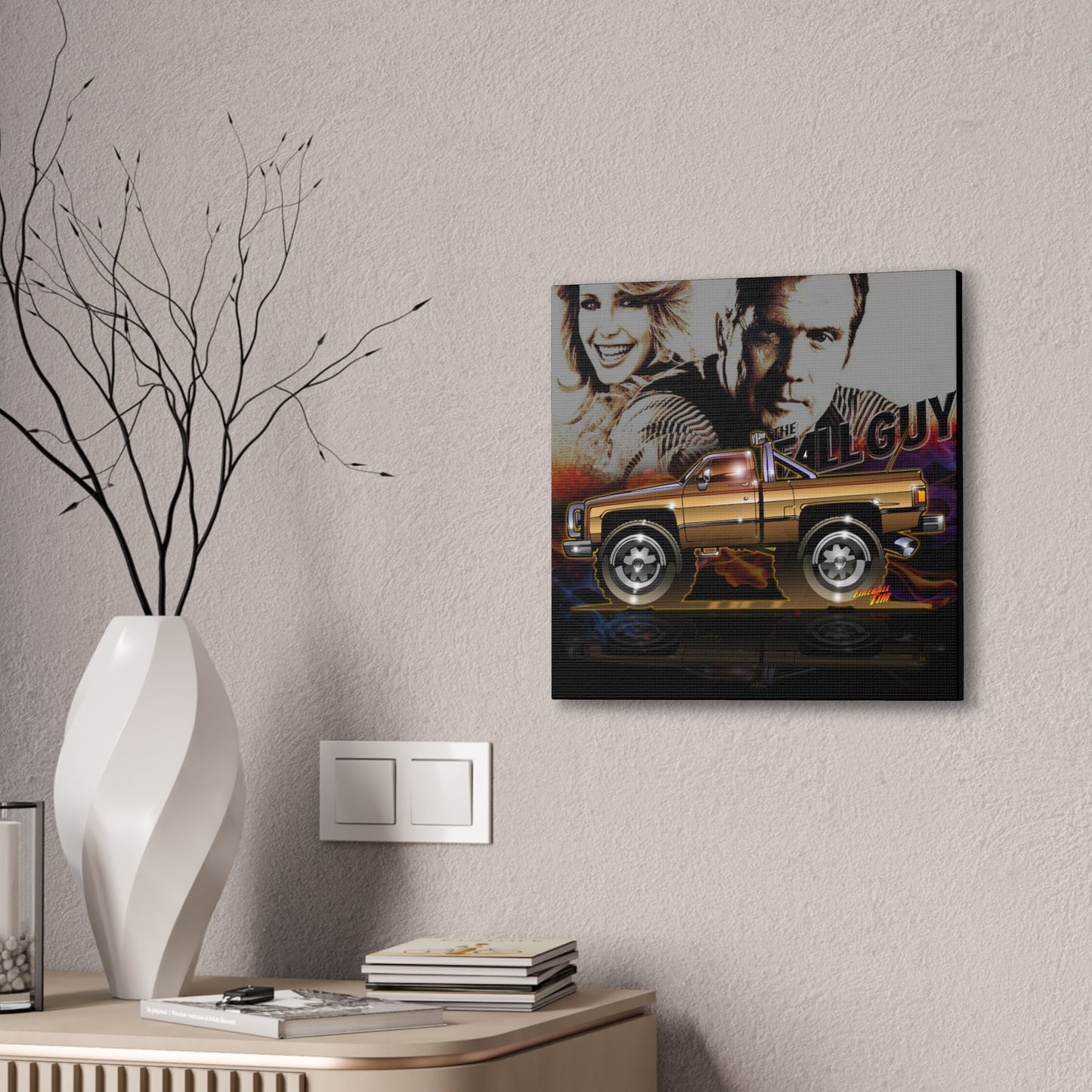 THE FALL GUY 1982 GMC K-2500 TV Show Truck Canvas Art Print - 2 Sizes