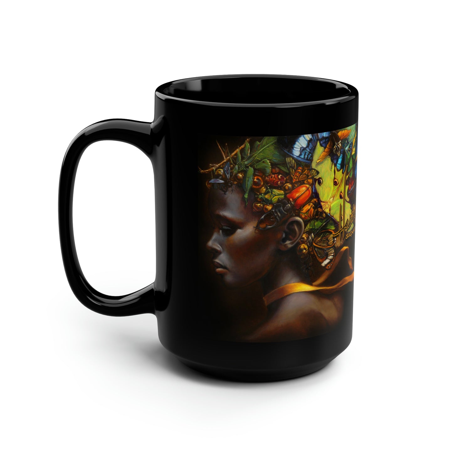Heather Edwards Signature Collection YELLOW RIBBON 15oz Black Mug-Mug-Fireball Tim Garage