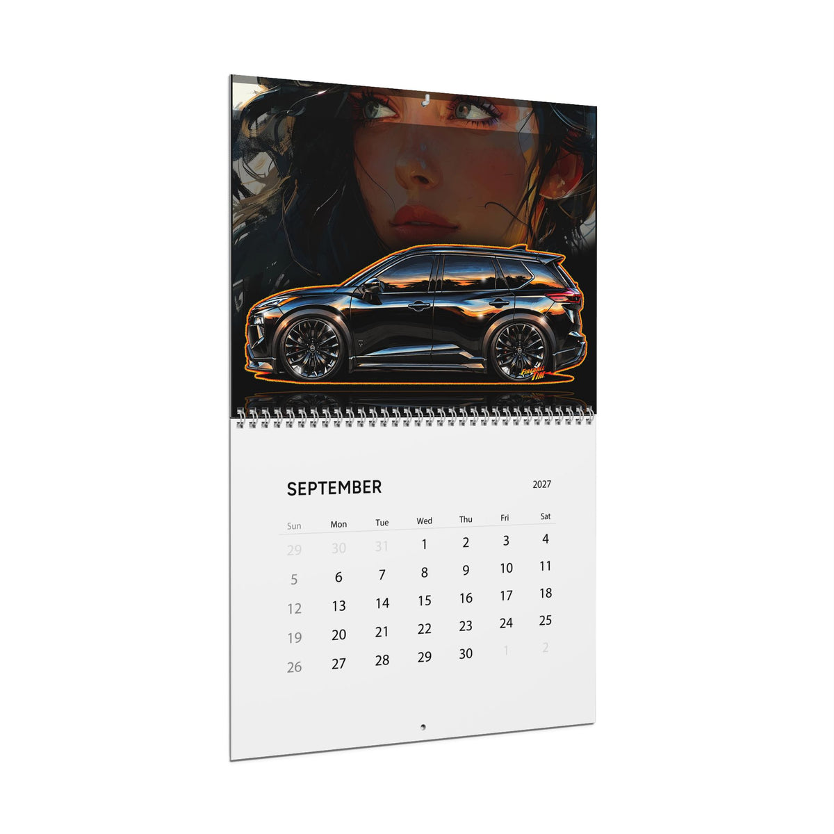 FIREBALL TIM 2027 Asian Import Car Art - Wall Calendar 8.5x11