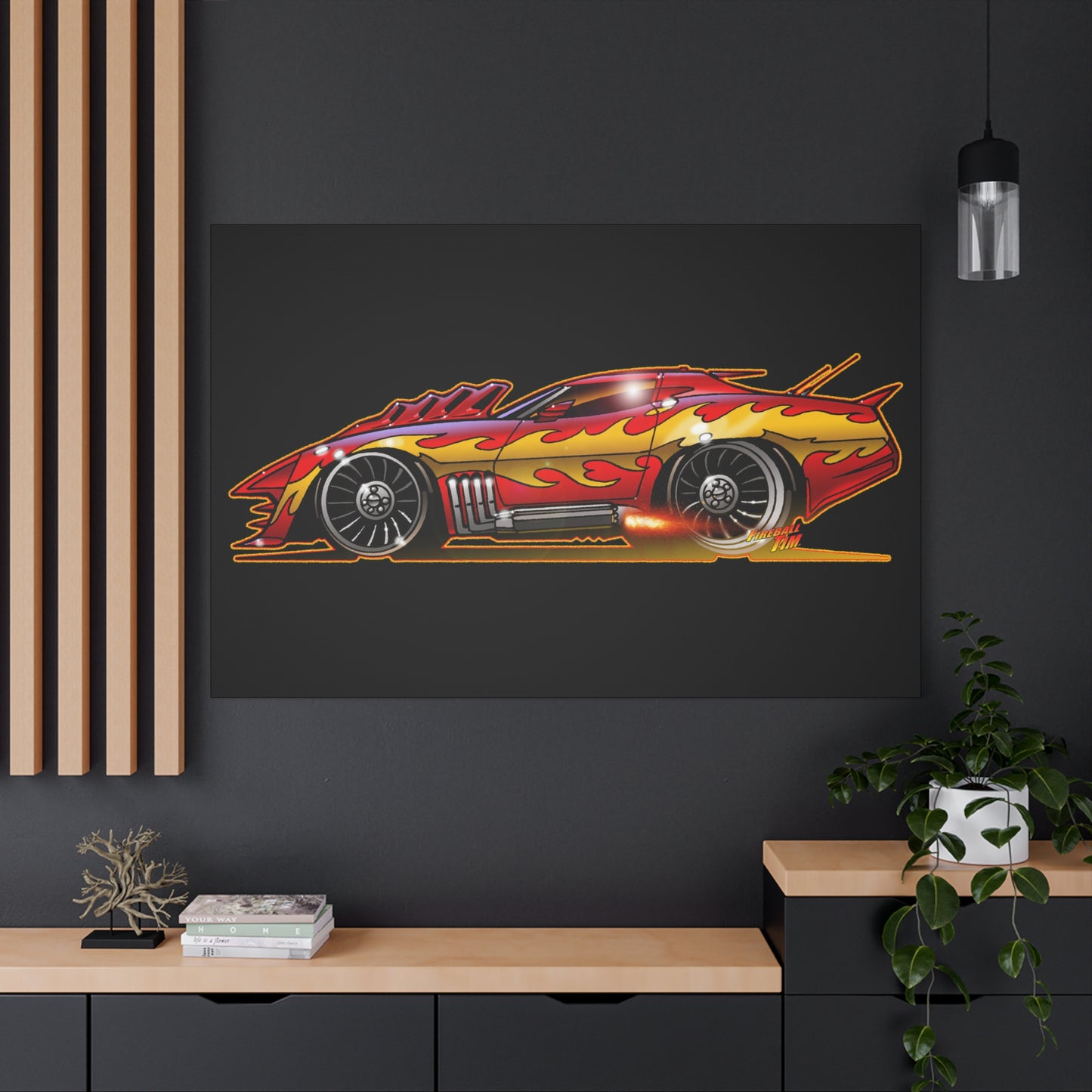 CORVETTE SUMMER Movie Car Fireball Art Canvas Print