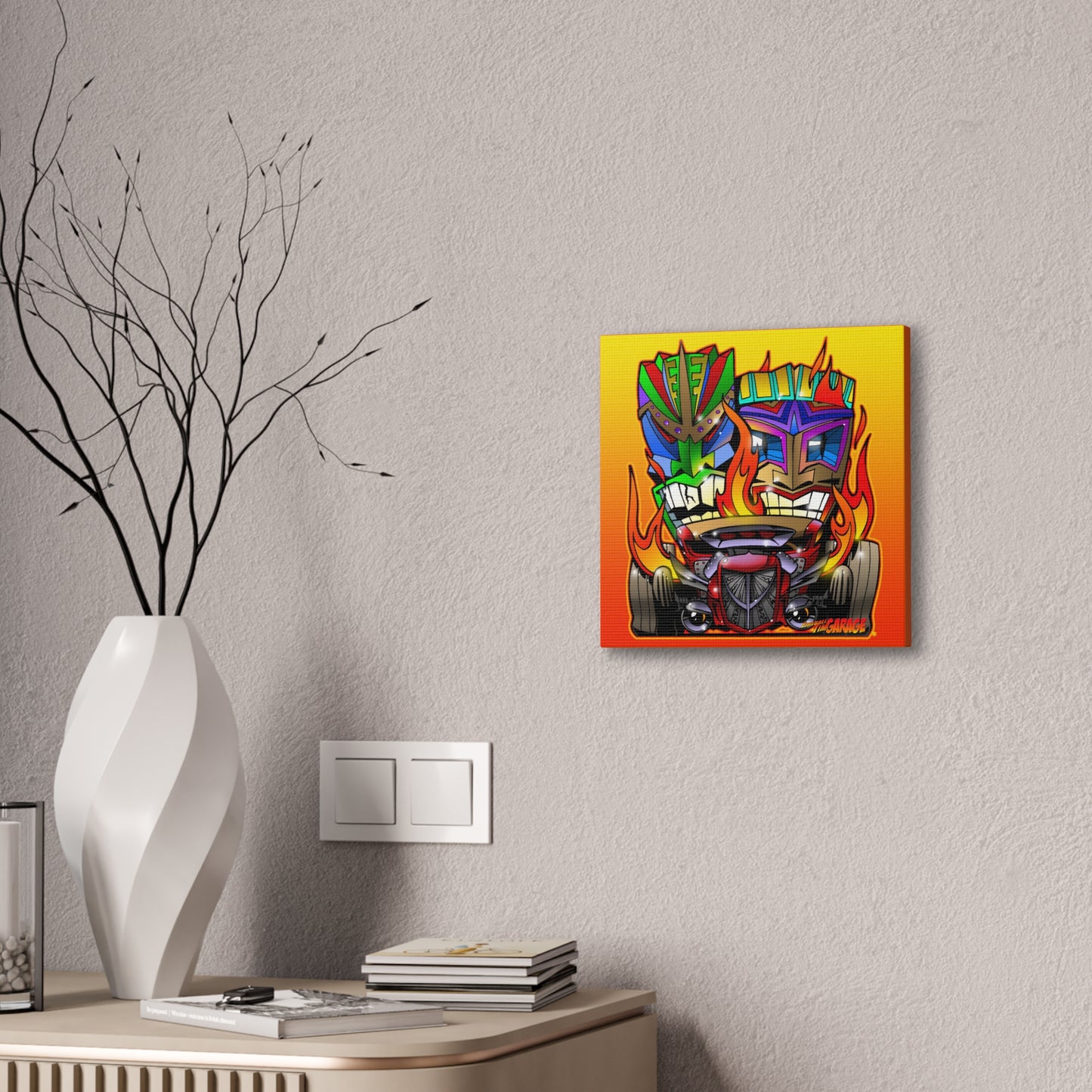 HOT ROD TIKI ART Canvas Art Print - 2 Sizes