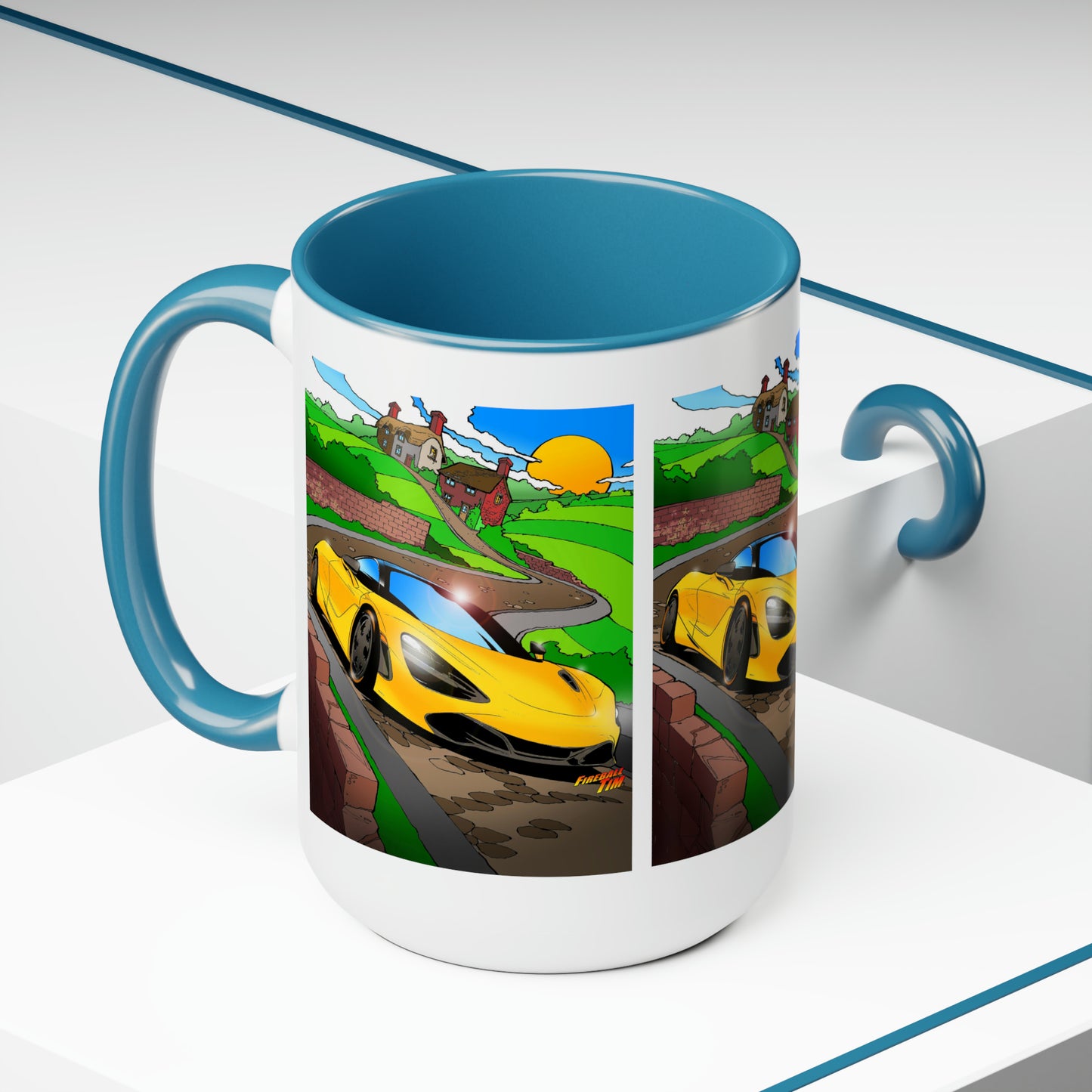 MCLAREN 720 Exotic Car Coffee Mug, McLaren Mug, Car Mug, Automotive Art, Car Art, Car Illustration, Exotic Car, Supercar, Hypercar-Mug-Fireball Tim Garage