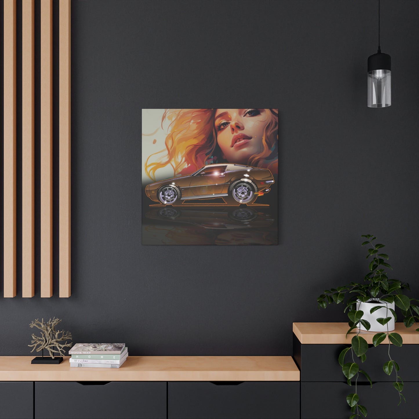Retro Car & Glamour Art Canvas - Matte Stretched Wall Decor
