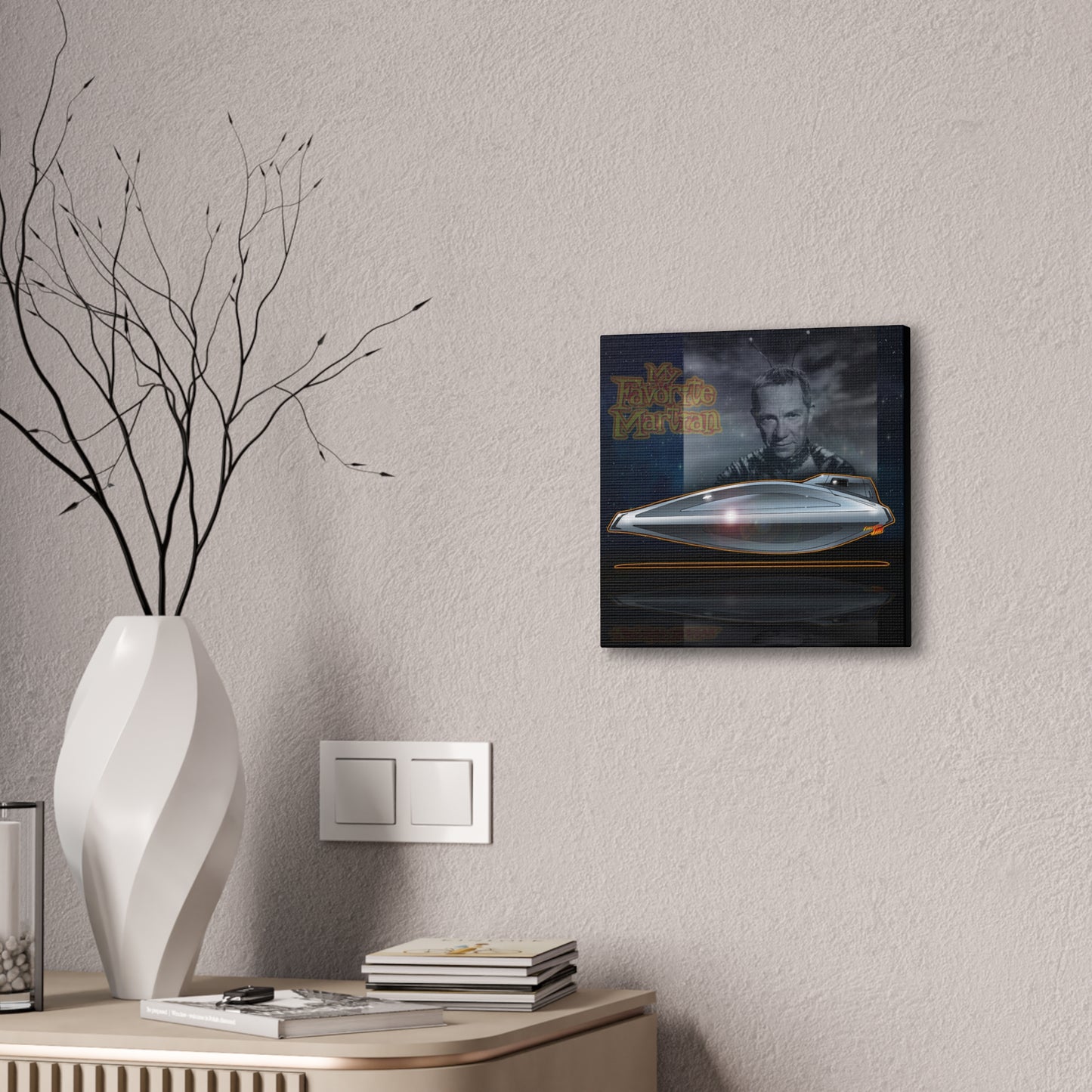 MY FAVORITE MARTIAN TV Show Spaceship Canvas Art Print - 2 Sizes