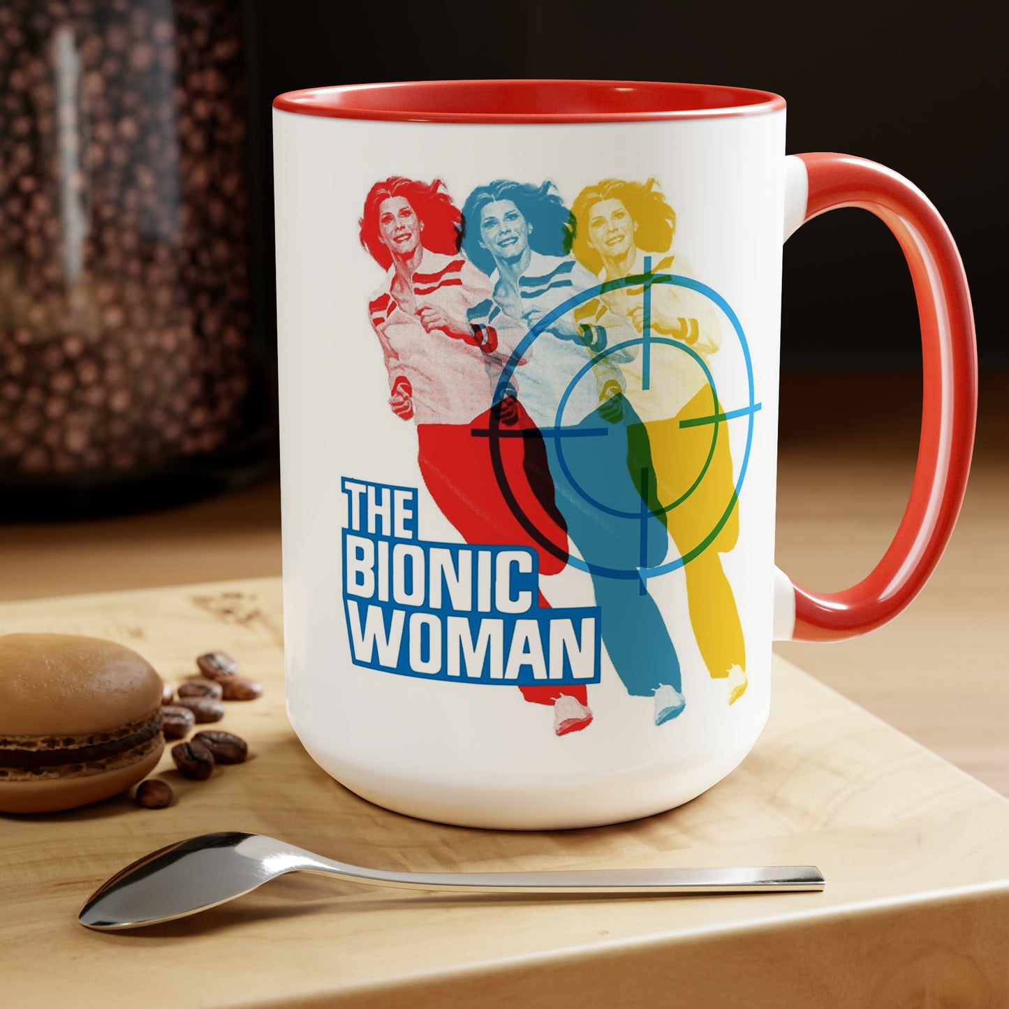 THE BIONIC WOMAN Version 2 Coffee Mug 15oz-Mug-Fireball Tim Garage