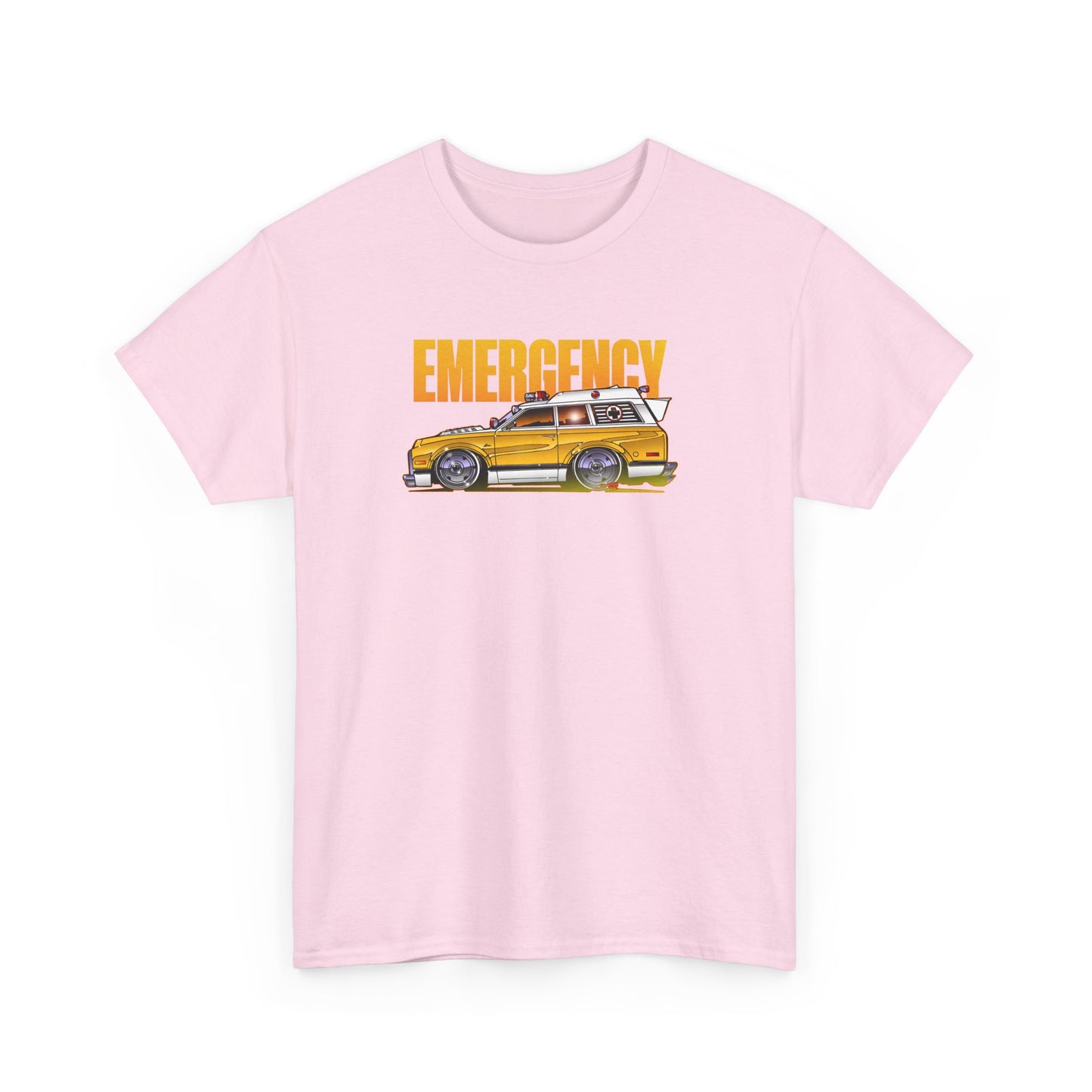 EMERGENCY TV Show 1970 Chevy Suburban AMBULANCE Concept Art Cotton Tee 11 Colors