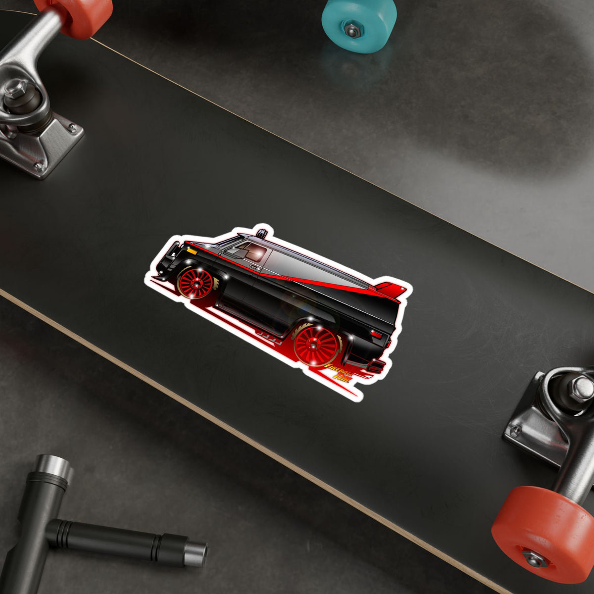 ATEAM VAN Collectible Fireball Art Stickers in 4 Sizes