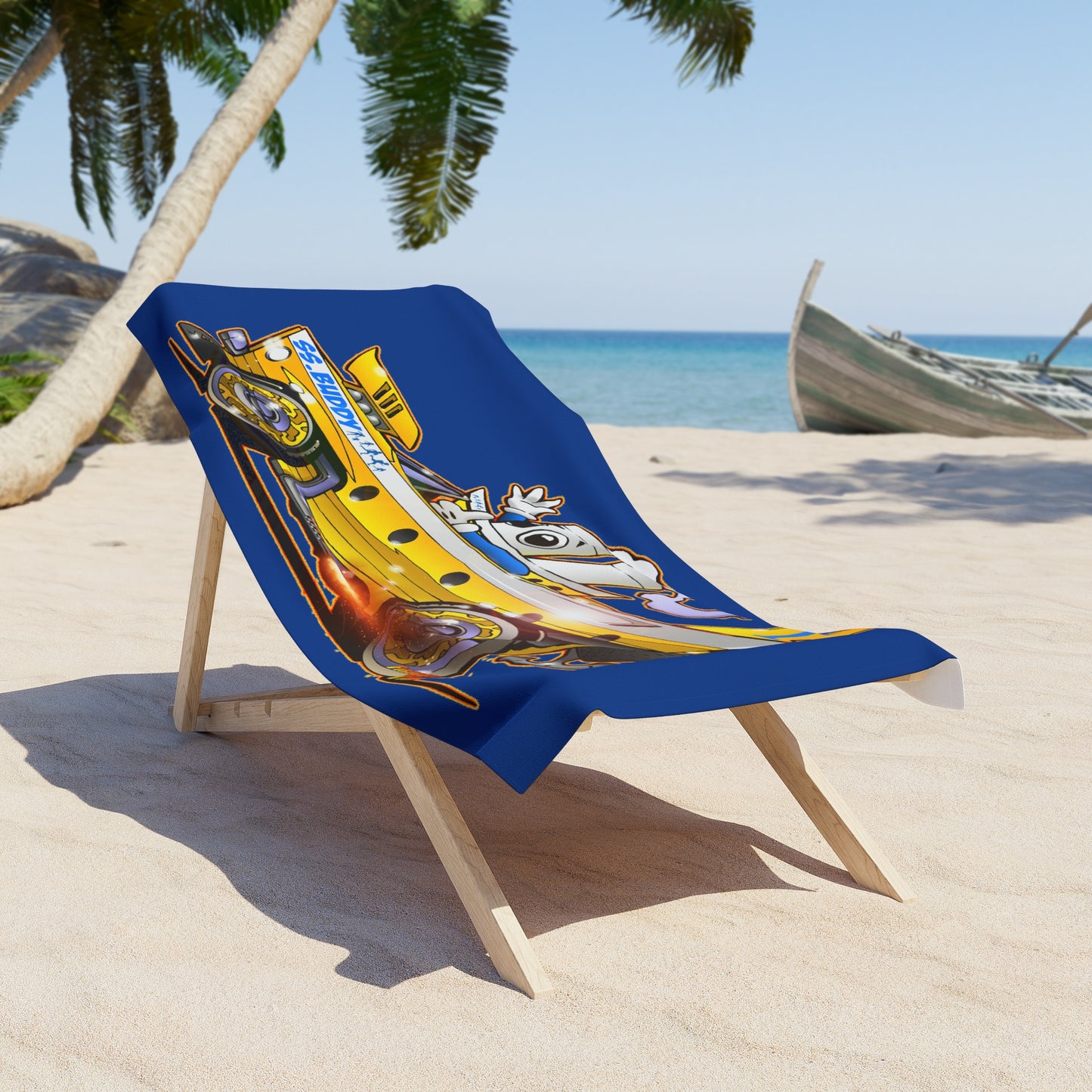 BUDDY CRUISE BUDDYMOBILE Custom Car Art BIG Beach Towel in 2 Sizes