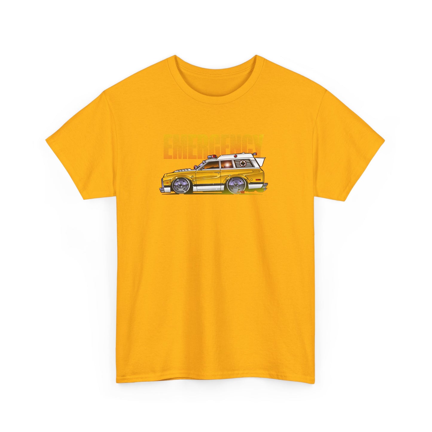 EMERGENCY TV Show 1970 Chevy Suburban AMBULANCE Concept Art Cotton Tee 11 Colors