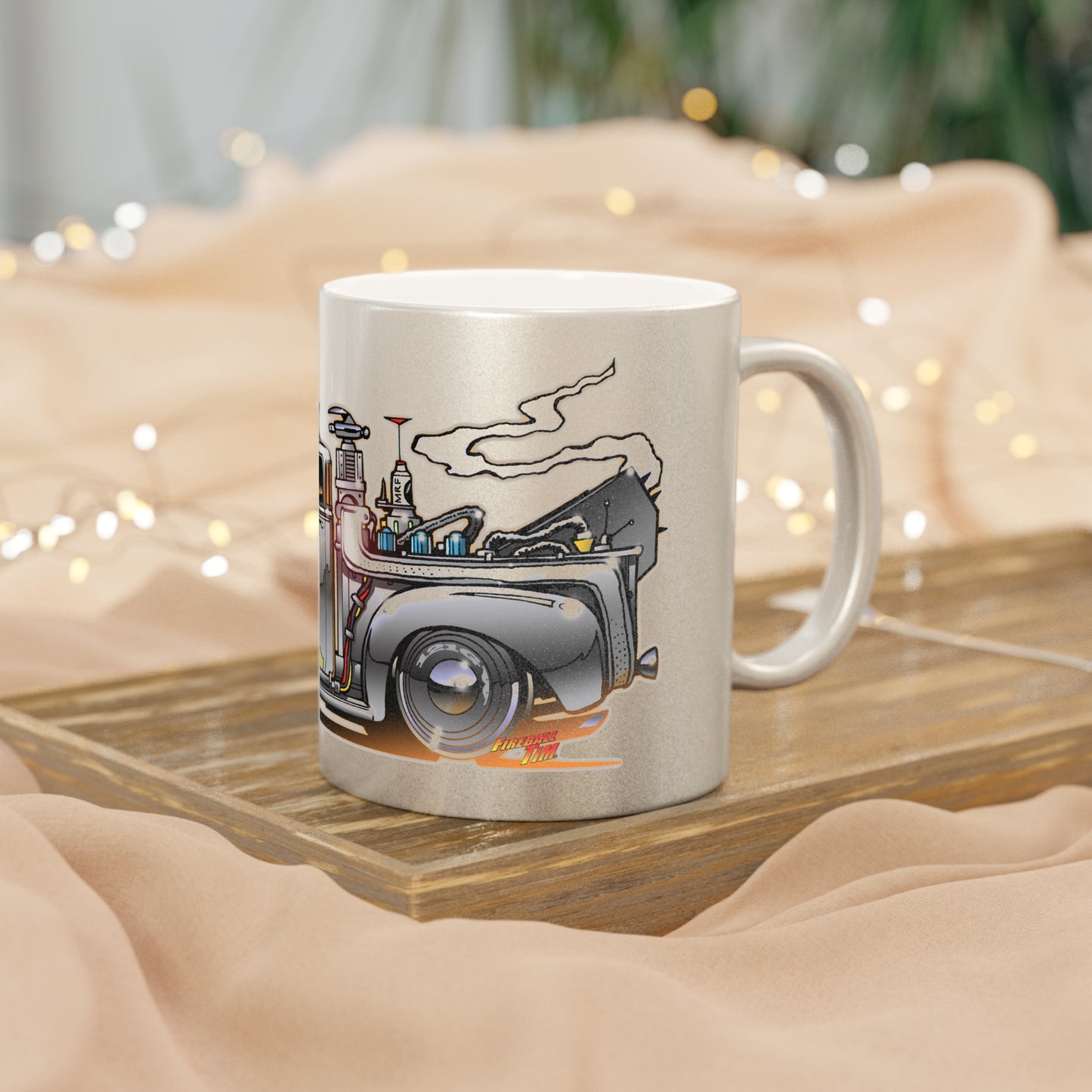 BACK to the FUTURE Chevy 3100 Pickup Movie Car Metallic Silver Mug 11oz-Mug-Fireball Tim Garage