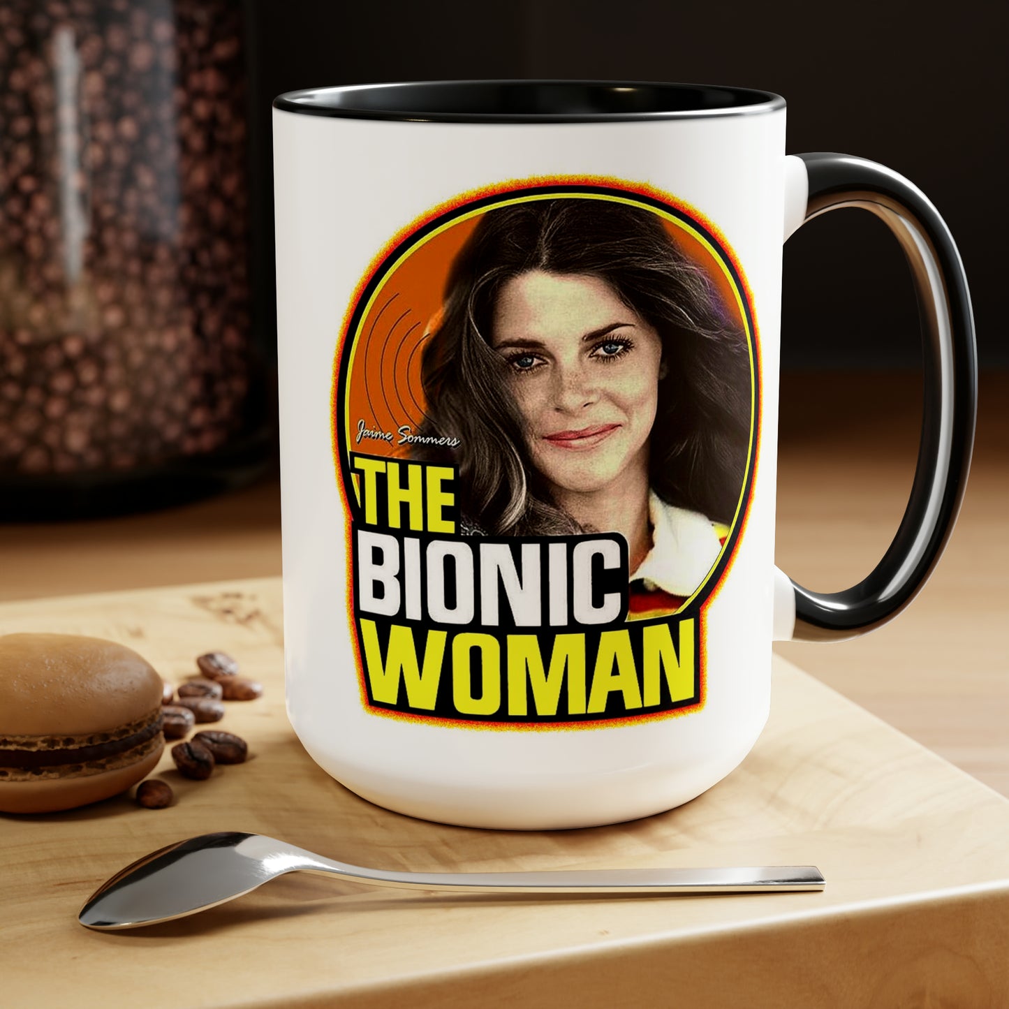 THE BIONIC WOMAN Version 3 Coffee Mug 15oz-Mug-Fireball Tim Garage