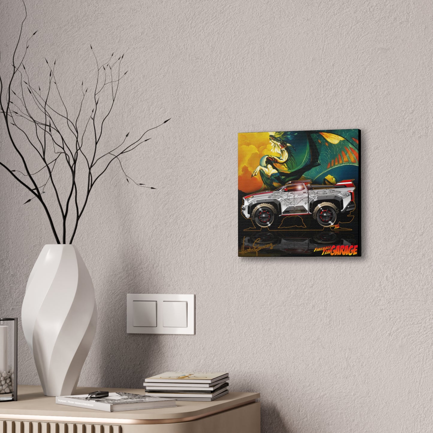 TOYOTA TACOMA Dark Dragon SEMA Concept Canvas Art Print - 2 Sizes
