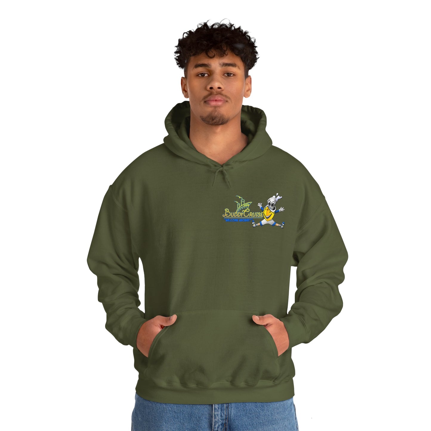 BUDDY CRUISE Unisex Heavy Blend Hooded Sweatshirt in 9 Colors