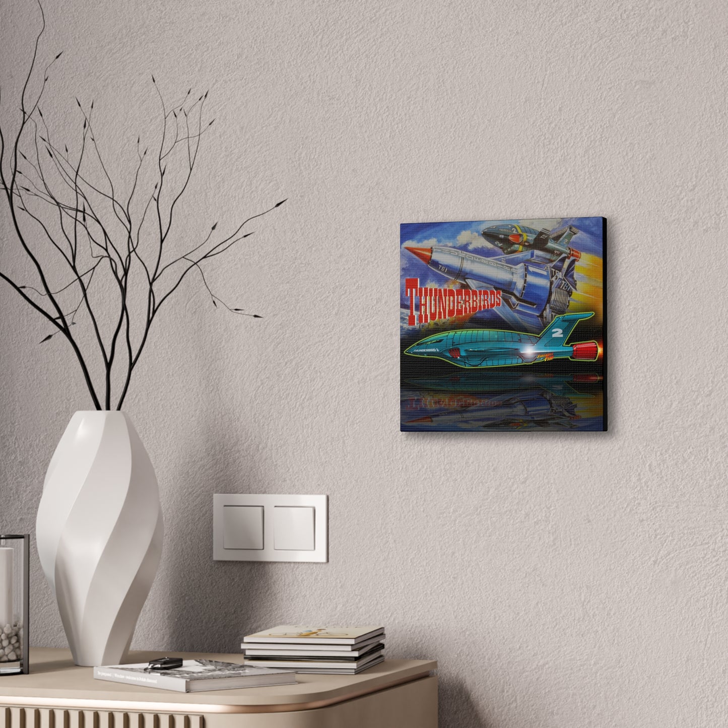 THUNDERBIRDS Thunderbird 2 Spaceship Canvas Art Print - 2 Sizes