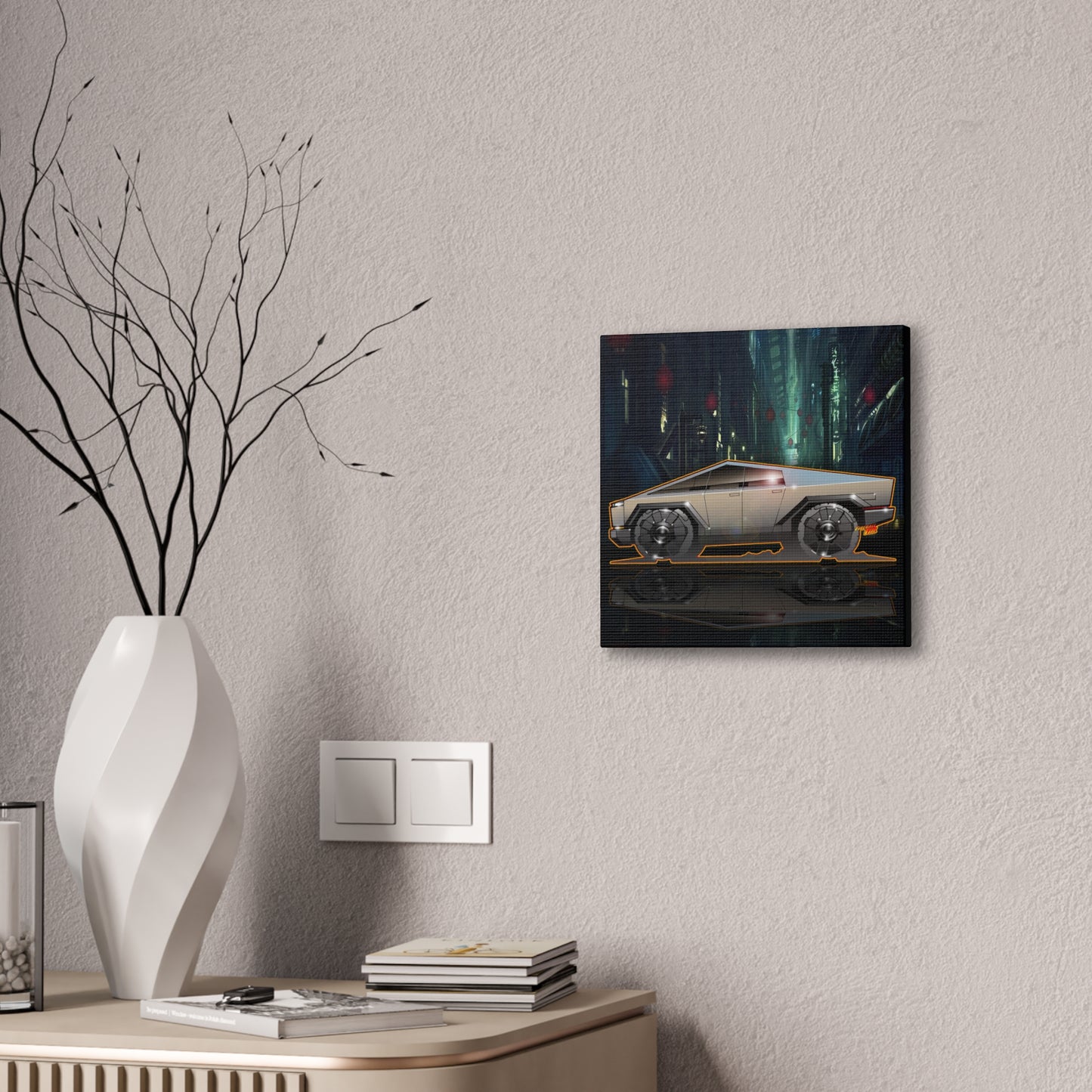TESLA CYBERTRUCK Canvas Art Print - 2 Sizes