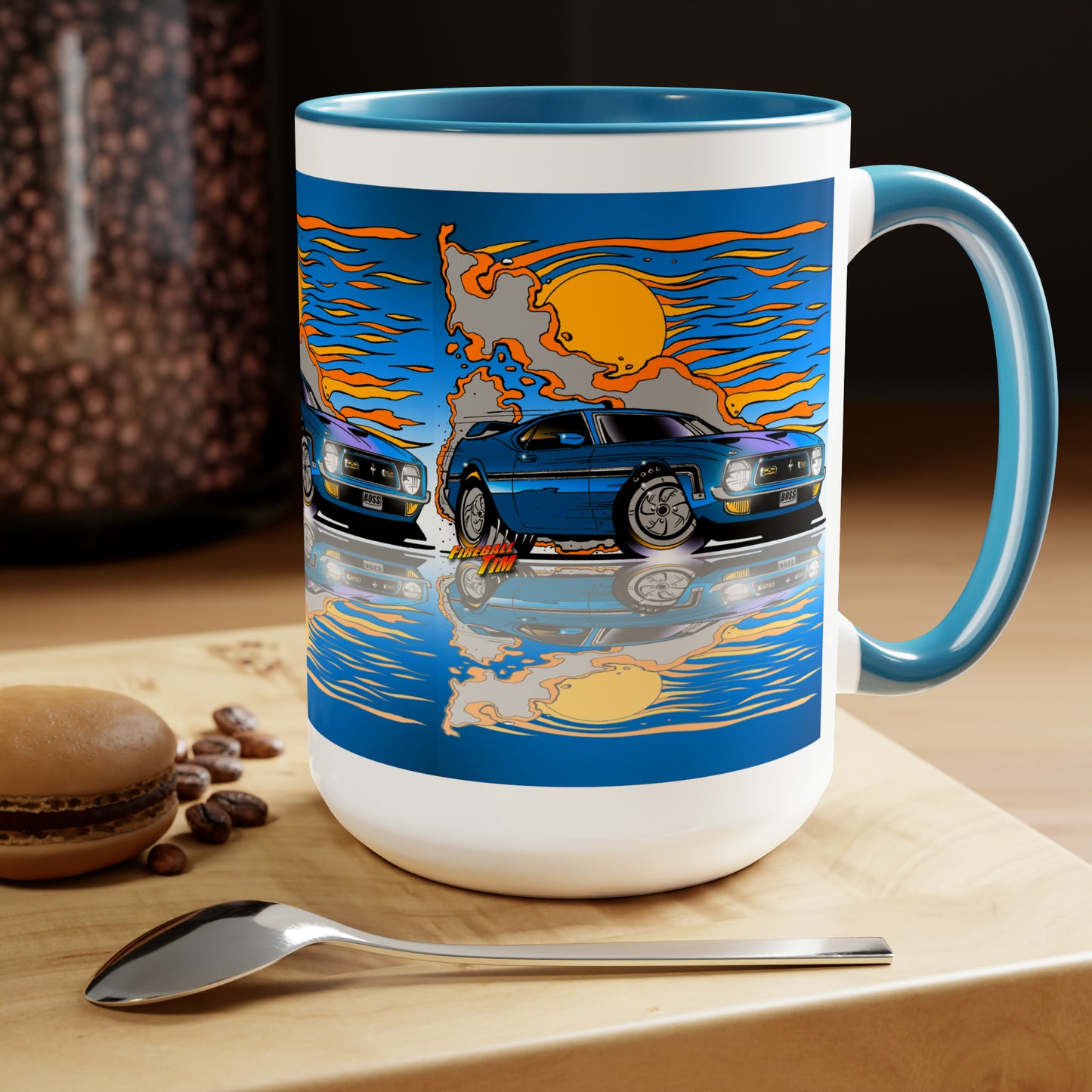 MUSTANG BOSS 302 1971 Coffee Mug 15oz-Mug-Fireball Tim Garage
