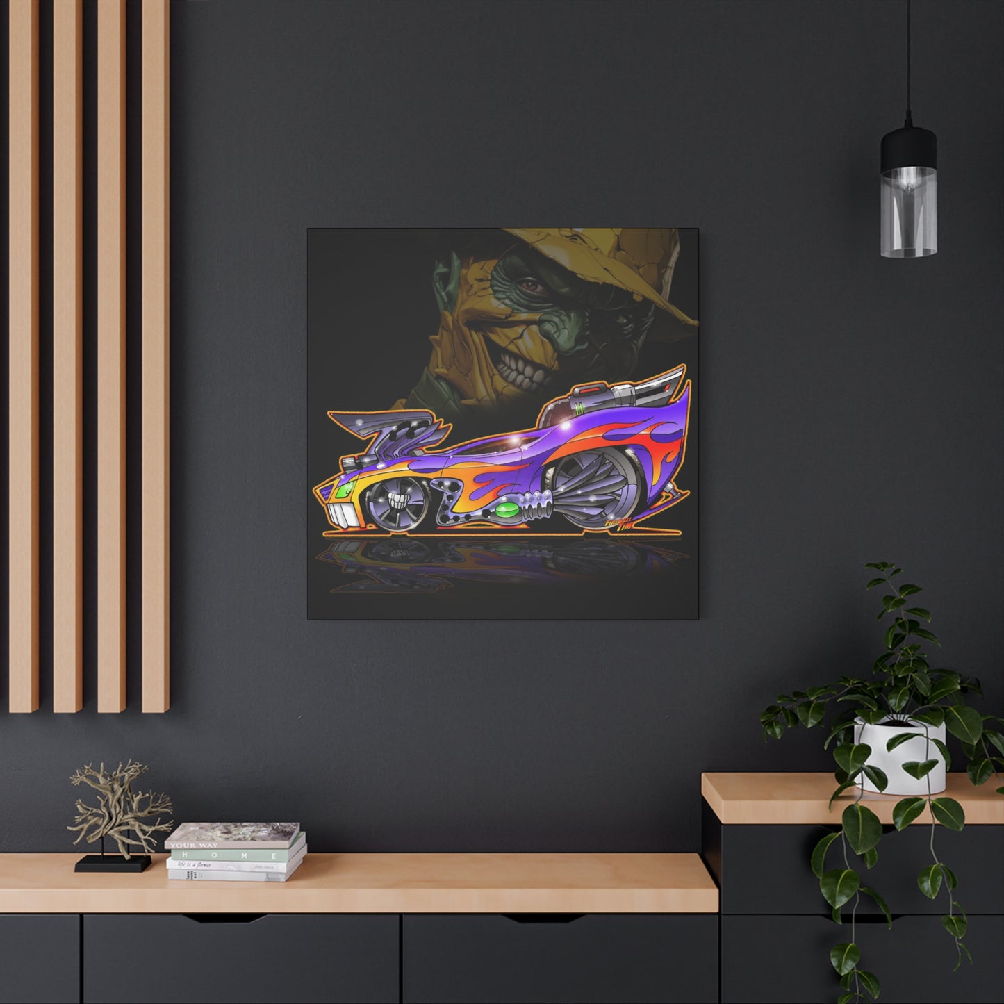 SON OF THE MASK Musclecar Fireball Art Canvas Print